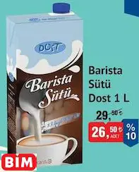 DOST BARİSTA SÜTÜ 1 L DOST BARİSTA SÜTÜ 1 L